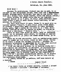 Preklad dopisu p. Márie Šulcovej okolo roku 1970