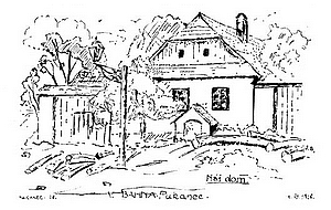 Kresba rodného domu, Vladimír Bahna r. 1928